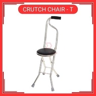 kerusi solat Stainless Steel Folding Chair Stool Elderly Crutch Chair T