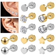 Bodyace 1 Pc G23 Titanium Earring Crystal Stud Earring Lobe Earring Sample Ear Piercing Lobe Earring