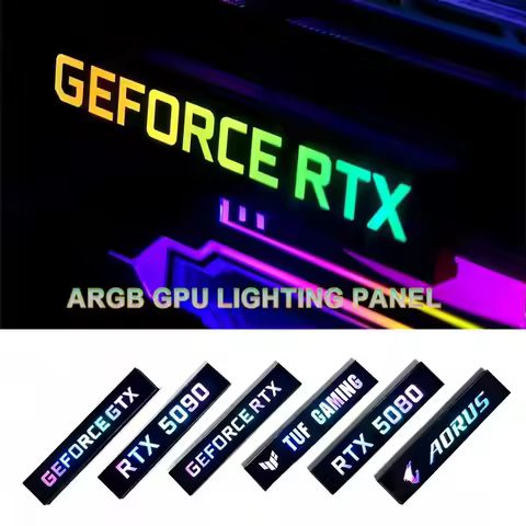 Video Card Lighting Panel For RTX 5090 5080 4090,MOD GTX ROG 3060ti 4080 GPU Side ARGB Plate,Gamer C