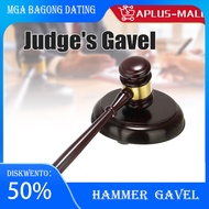1 Set Kalidad Judge's Gavel Judge's Hammers Auction Hammer with Sound Block Mga Laruang Martilyo