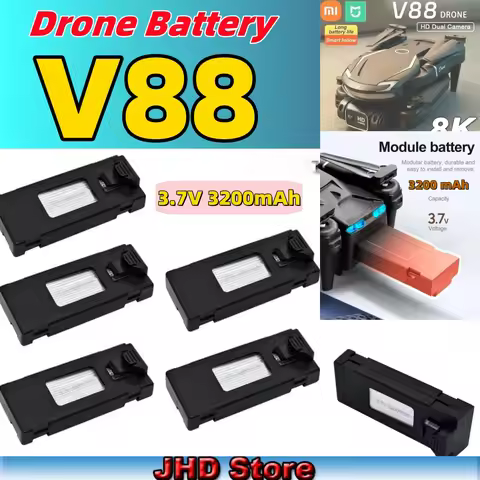 JHD Original V88 Drone 8K Professional HD Battery 3.7V 3200mAh For V88 Drone RC Qudcopter Battery Sp