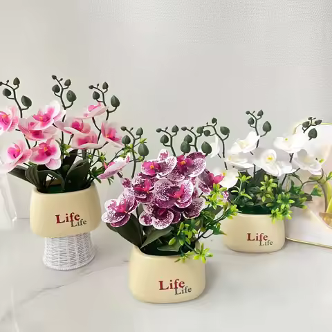 Elegant Nordic style high-end simulation orchid - butterfly orchid potted plant, multifunctional lux