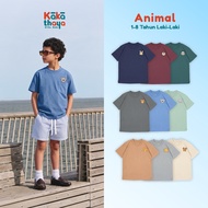 KAKATHAYA Animal Boys' T-shirts, Pocket Children's T-shirts, Motif Children's T-shirts, 1-8 Years