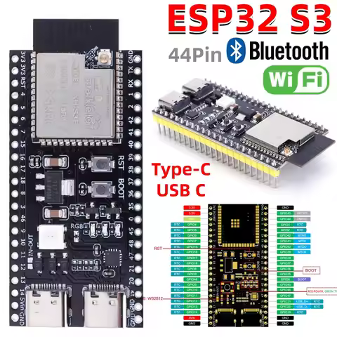 ESP32 S3 Development Board 2.4G Wifi Bluetooth Module for Arduino ESP IDF ESP32-S3-1 N8R2 N16R8 44Pi