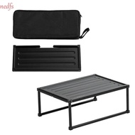 NEDFS Collapsible Camping Table, Carring Bag Portable Small Beach Desk, Durable Removable Aluminum Alloy Lightweight Outdoor Furniture BBQ Grill