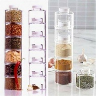 6pc spice acrylic tower rack