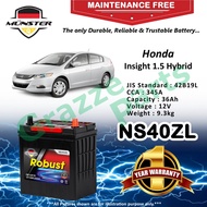Münster Robust MF CMF NS40 | NS40ZL | 42B19L (36AH) Car Battery Bateri Kereta for Honda Insight 1.5 