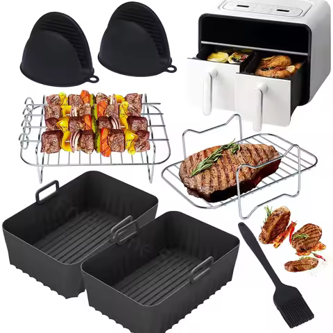 Air Fryer Accessories Set for Ninja AF500EU AF400EU AF300EU Double Stack XL SL400EU Air Fryer Molds/