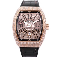 Franck Muller/FM V45Automatic men's watch 18KRose Gold Back Diamond Starry Sky 44×53.7mmLarge Gauge Diameter