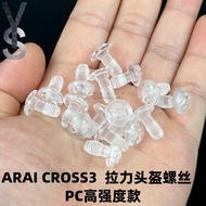 Arai cross3 Rally Helmet Sub-Factory Compatible Accessories Transparent High-Strength Screws Univers
