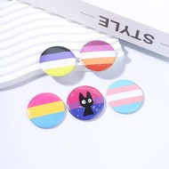 LGBTQ Flag Tinplate Badge Lesbian Transgender Pride Cat Pins Rainbow Pride Flag Lapel Brooches Pride
