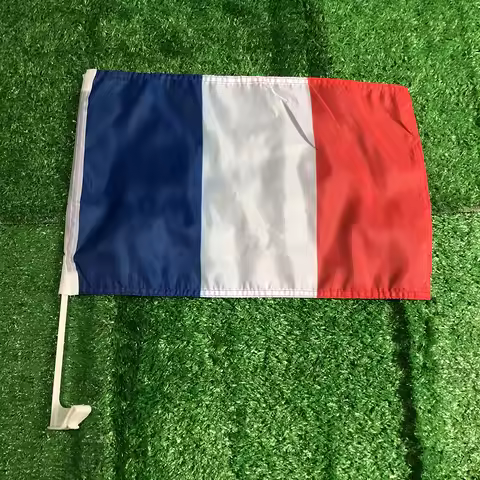 CUSTOM FLAG 30*45cm France car flag France car waving Flag National Flag standard-bearer waving flag