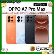 OPPO A7 Pro Max Snapdragon 4 Gen 5 6.78inch 2772 x 1272 pixels AMOLED 10000mAh 80W OPPO A7 Pro Max