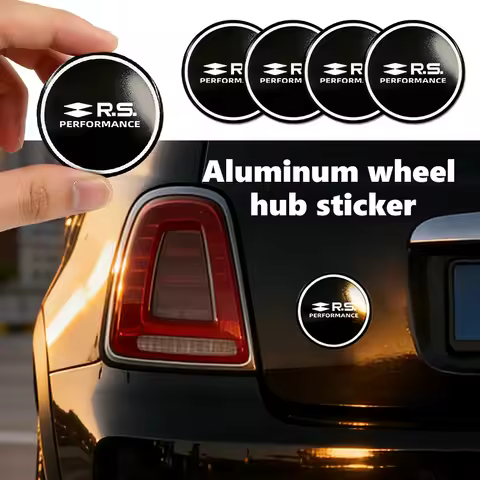 Aluminium Emblem Car Wheel Center Cover Sticker Hub Caps Decal For Renault Symbol Clio 3 4 Sparco Da