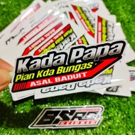 Sticker kada papa pian kada bungas original baduit