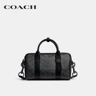 COACH กระเป๋าสะพายข้างรุ่น Gotham Duffle 24 In Signature Canvas สีเทา CA186 CHR