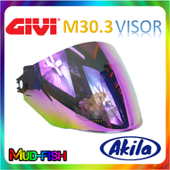 GIVI M30.3 / M11 / M303 REVO BLUE | GOLD | PURPLE | RED | RAINBOW HELMET VISOR F21GV (AKILA)