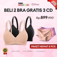 WIMIU X TOKO MAMA GIGI PACKAGE 2 PCS BRA 1332 FREE 3 PCS CD SEAMLESS C920 3 BUNDLE WOMEN'S BRA WOMEN