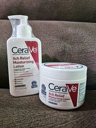 CeraVe Itch Relief Moisturizing Cream 340g/Lotion 237ml for Sensitive Skin Dermatologist Developed F