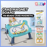 116 Beads Crab Magnetic Drawing Board Early Education Creative Toys Magnet Doodle Tablet Kids Mainan