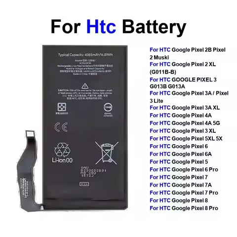 New Battery For GOOGLE 2 2B PIXEL 3 3XL Pixel 4XL 4 4A 5A 5 5G 6 Pro 7A 7 8 Batteries