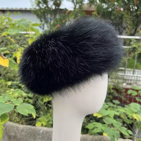 Fashion Faux Fur Faux Fur Headband Thicken Warm Woolen Hat Empty top fur hat All-match Korean Style 