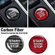 DGF  Carbon Fiber Car Engine Start Button Cover Button Cover Interior Button Trim Strip For Audi A4L