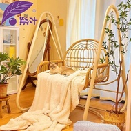 Purple Leaf Balcony Swing Household Hanging Chair Indoor Single Hanging Chair Swing Hanging Basket D