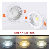 3-COLOR COB LED DOWNLIGHT 9W+9W WARMWHITE WHITE YELLOW/ LED PANEL/ CEILING LIGHT/ ACRYLIC GLASS DOWN