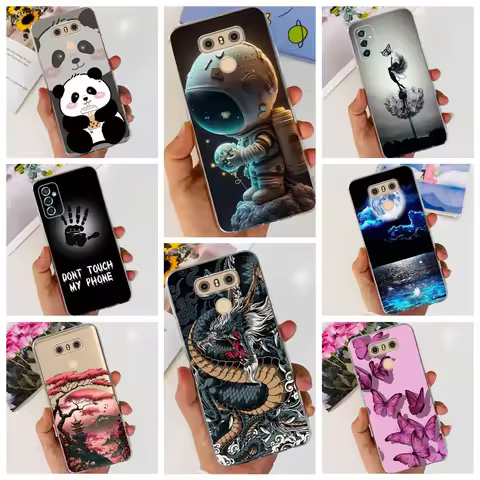 For LG G6 G6+ G7+ G7 ThinQ Phone Case Soft TPU Silicone Fundas Dragon Marble Luxury Painting Capa On