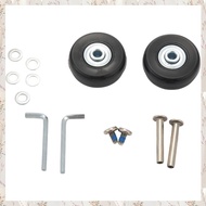 (MDQS) 2set 45x19mm Luggage Suitcase / Inline Outdoor Skate Replacement Wheels Black