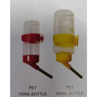 Pet drinking water bottle 100ml or 250ml