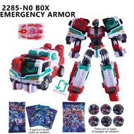 Original In Stock Transformation Toy Metal Cardbot Fire Engine HEAVY IRON Trailer Cargo Truck Transf