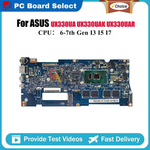 UX330UA Laptop Motherboard For ASUS ZenBook UX330UA UX330U UX330UAK U3000U UX330UAR Mainboard W/ I3 