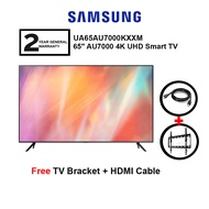 Samsung 65" AU7000 4K UHD Smart TV UA65AU7000KXXM Television (Free HDMI Cable + TV Bracket)