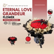 Soap Flower Bouquet Eternal Love Grandeur 52 stalks red soap roses for birthday,anniversary,surprise