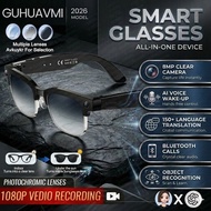 New Business AI Smart Glasses 4K HD Color Change 800W Pixel Camera 1080P Video AI Chat Music Player 