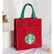 กระเป๋าผ้าสตาบัค Starbuck ทรงสี่เหลี่ยม