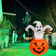 Halloween Inflatable Model Pumpkin Lantern Ghost Luminous White Ghost Ghost Decoration Props Model G