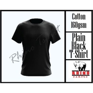 Plain Cotton T Shirt black Size S- 5XL Plus Size tshirt kosong hitam