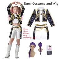 ชุดแฟชั่น KPop นักล่าปีศาจ Mira Rumi Zoey ชุดคอสเพลย์ผู้หญิงภาพยนตร์ไอดอลเสมือนคอสเพลย์ภาพยนตร์สำหรั