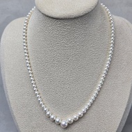 【日本國產 淡水珍珠】漸層設計 43cm 項鍊 磁吸釦環