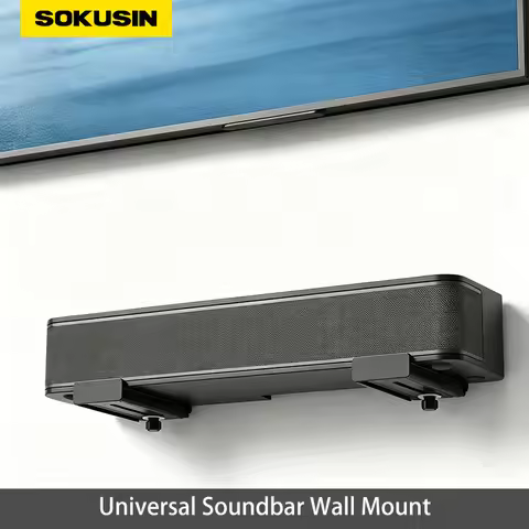 SOKUSIN Adjustable Soundbar Holder for TV Universal Speaker Wall Mount Holds 15kg Sound Bar Mount fo