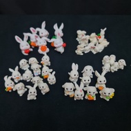 ready stock animal  figurines - miniature kitten, rabbit for decoration , terrarium , cake topper 猫雕像装饰，玻璃容器，蛋糕装饰 arnab