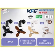 Fiero DC Motor Corner Fan 16" TINY 16 [ Matt Black/ Walnut/ Pinewood/ Rose Gold ]