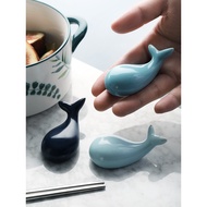 Whale chopstick holder Japanese creative cute ceramic household chopstick holder chopstick holder chopstick pillow spoon holder tableware tableware ceramic tableware