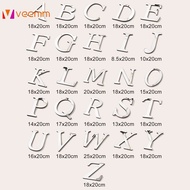 Home Decoration 26 English Alphabet Mirror Wall Stickers Wall Stickers Specular Reflection EVA Wall Stickers Home Decorations Multi-functional Design Text Paste veemm