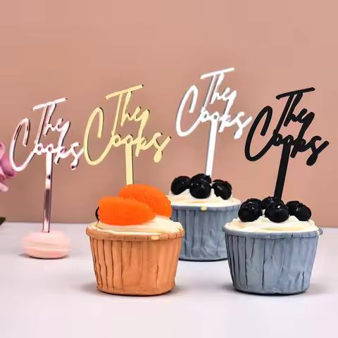 12/80/100 Personalized Name Cupcake Toppers Custom Appetizer Skewers Cake Topper Charms Laser Cut Na