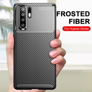 Frosted Phone Case For Huawei P40 Lite Y7p Nova 7i 4E 5T Y9S Y6 Prime Y9 Prime 2019 Honor 9X Pro Mate 20 30 Pro Carbon Fiber Texture Soft Silicone Protective Case Back Cover Casing For Huawei Y9Prime 2019 nova7i nova5t Cases