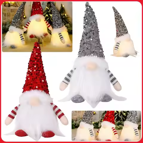 2Pcs Old Man Dwarf Decor with Sequin Hat Desktop Gnome Decor Cute Faceless Gnome Gift for Boyfriend 